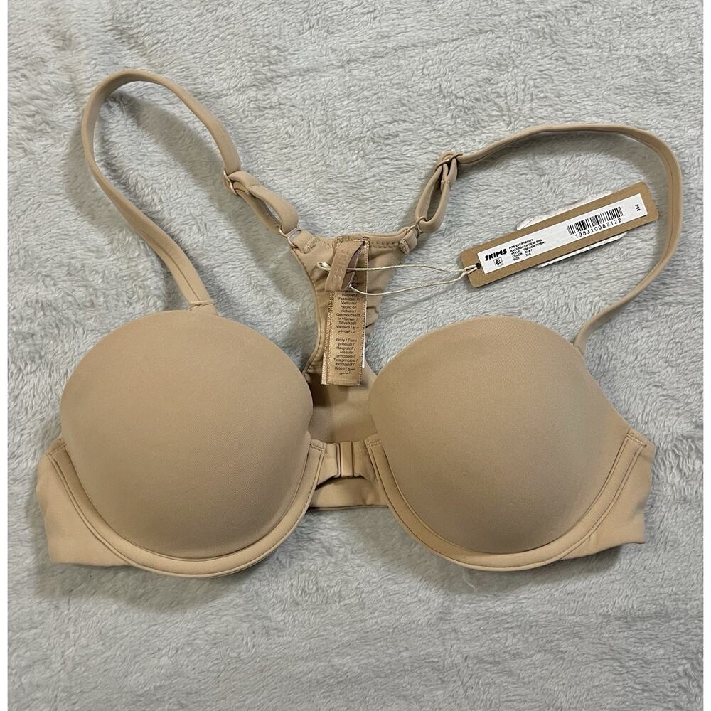 Skims Fits Everybody Racerback Demi Bra 32A Clay Front Closure DM-DEM-7626W
